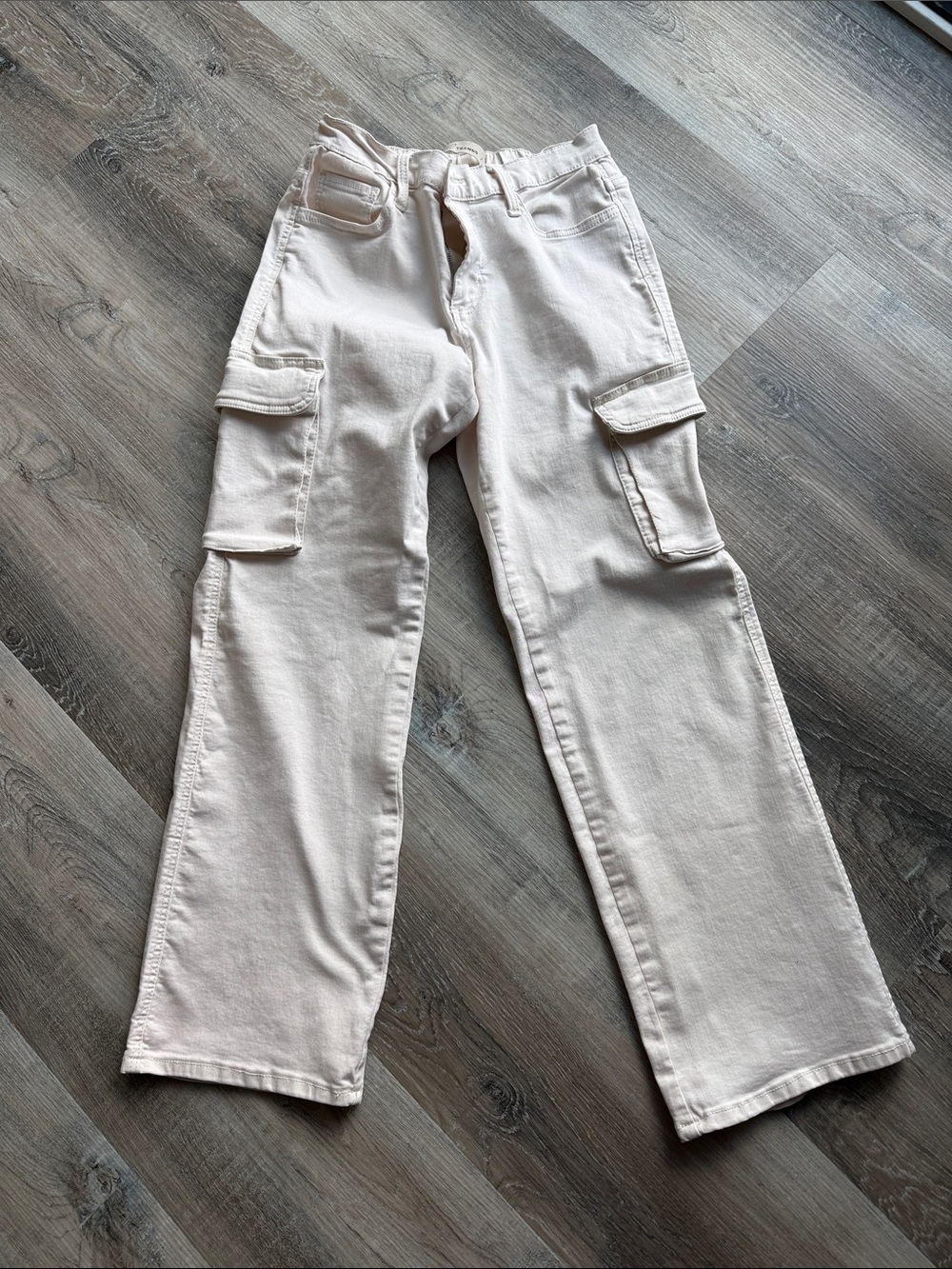 Love Trends Cream Cargo Pants with Utility Pockets sz 7